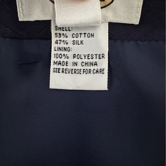 Talbots Blue Floral Silk Blend Knee Length Skirt Size 6 - Picture 4 of 6